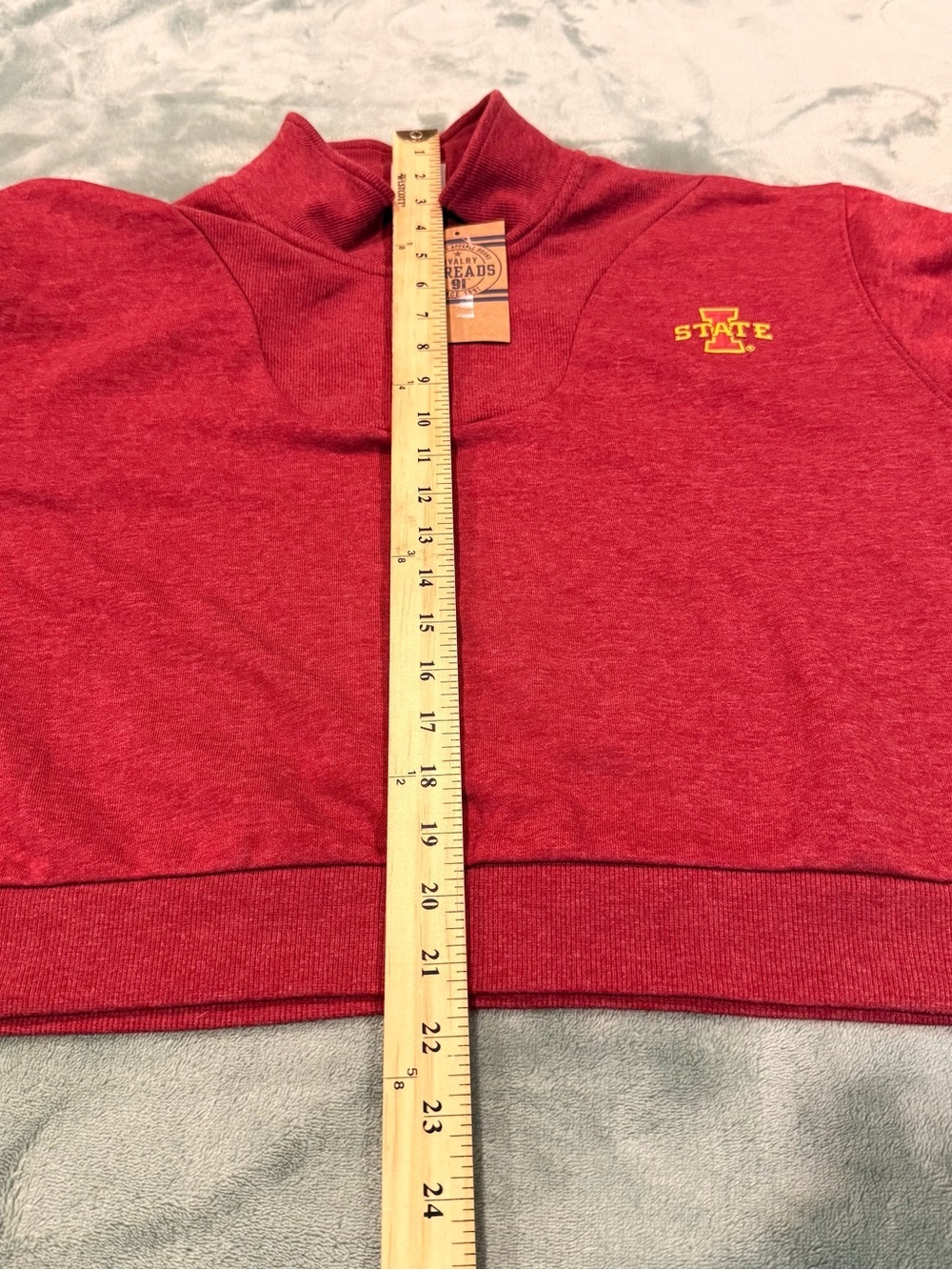NWT Women’s XL Iowa State Cyclones Cropped 1/4 Zip Pullover Sweatshirt - Picture 8 of 11